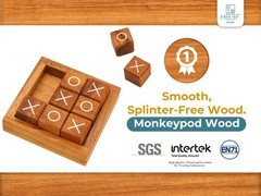 Wooden Tic Tac Toe Coffee Table Decor Game Living Room Home Office Decorative…