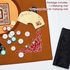 Anti Slip Noise Reduction Mahjong Table Mat with Carrying Bag 31.5 Inches