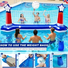4th of July Pool Games Set Inflatable Water Sport Toys Patriotic 3-in-1 Large