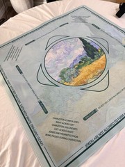 Molovsiny Mahjong Mat With Van Gogh Golden Field Design – Portable Vinyl With Ca