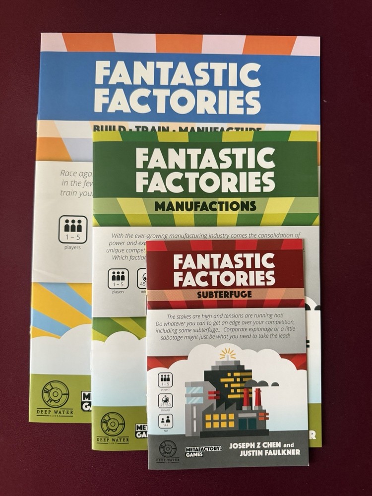 Fantastic Factories Board Game Bundle inc Malfunctions and Subterfuge Expansions
