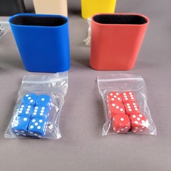 Farkel Party Dice Game Complete w. score cards & instructions original metal box