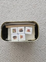 SPAM Yahtzee Dice Game! 2009 Spam Themed Dice & Score Pad. Complete! Open Box