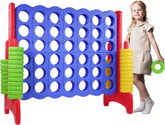 Giant 4-In-A-Row Connect Game Outdoor, 3.5FT Jumbo 4-To-Score Yard Game for Kids