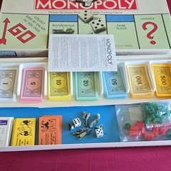 Parker Brothers Monopoly Board Game, Real Estate Trading, Complete, Dice