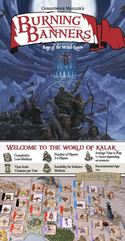Compass Games Burning Banners: Rage of the Witch Queen – Factory Sealed
