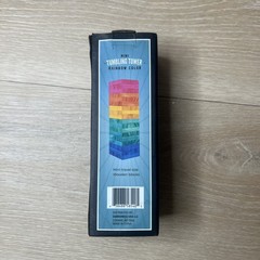 Mini Tumbling Tower Rainbow Color Wooden Blocks Travel Size