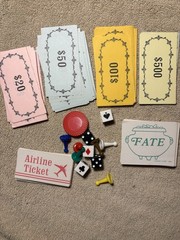 Reamy Corporation Gaming Circle Casino Board Game Dice Cards Play Money 1985