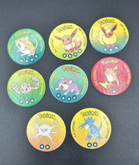 Set of 8 Pogs Pokémon ~ 1998 & 1999
