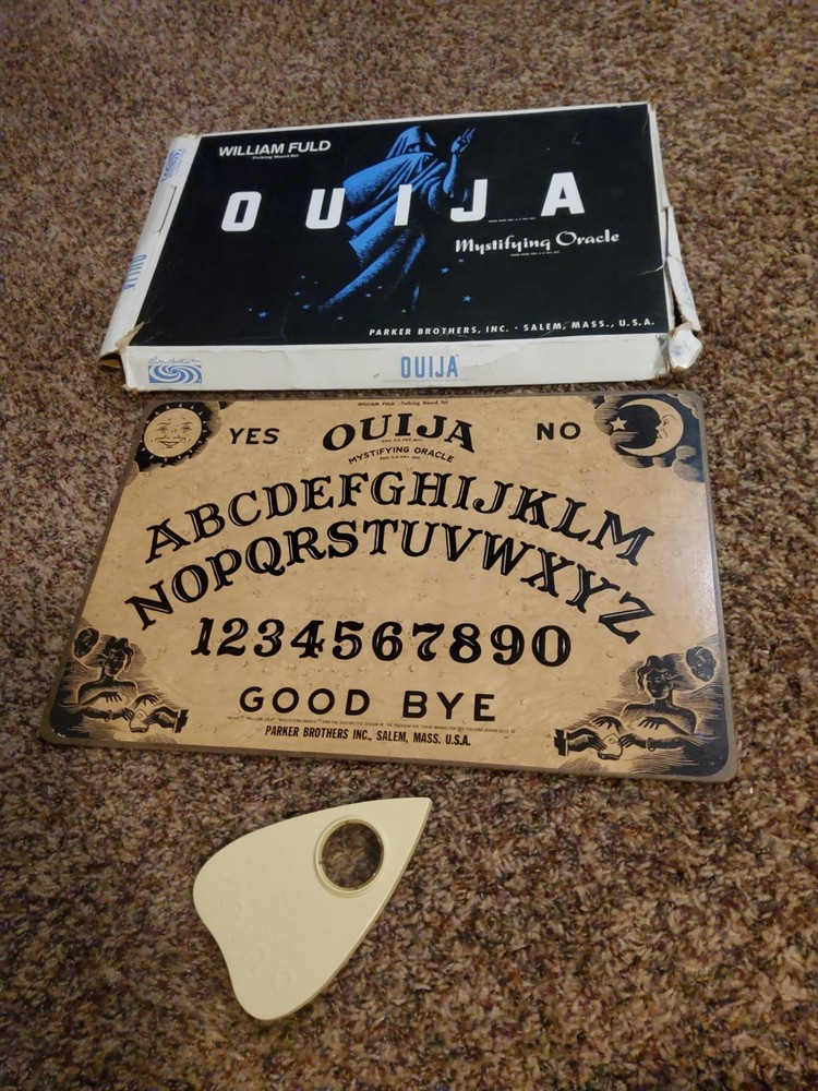 Vintage Ouija Board Game William Fuld Parker Bros Mystifying Oracle Complete Box