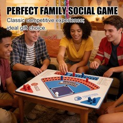 Baseball Board Game, Solid Oak Wooden Baseball Dice Table Game with 20mm Thick B