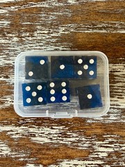 Resin Dice Set 6pcs – Royal Midnight Swirl – Handmade Replacement Dice Games