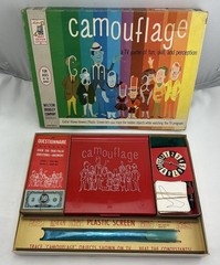 1961 Camouflage Game by Milton Bradley Complete in Very Good Condition FREE SHIP