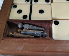 Vintage Domino Cribbage Domino Set Five-Up Handcrafted Dominic C. Armanino 1968