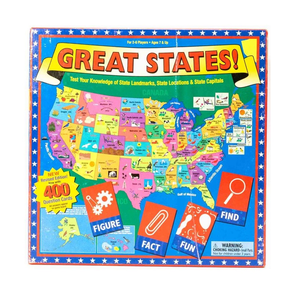 International Playthings Boardgame Great States! (2004 Ed) Box Fair/EX