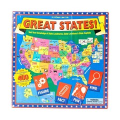 International Playthings Boardgame Great States! (2004 Ed) Box Fair/EX