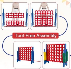 Classic Jumbo 4-to-Score Game Set – Engaging Fun for All Ages, Easy to Clean!