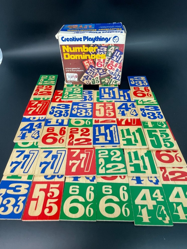 Creative Playthings Number Dominoes First Game One to Four Players USED