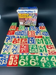 Creative Playthings Number Dominoes First Game One to Four Players USED
