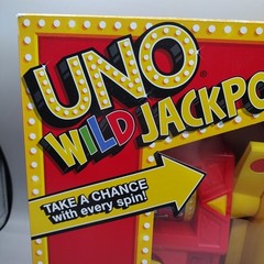 UNO Wild Jackpot Card Board Game Rare 2015 Mattel Slot Machine (Missing 2 Cards)
