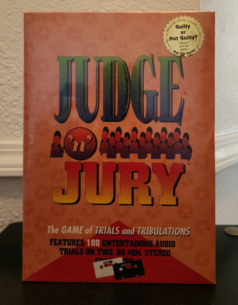 JUDGE N JURY BOARD GAME TRIALS & TRIBULATIONS NIB AUDIO TRIALS CASSETTE TAPE