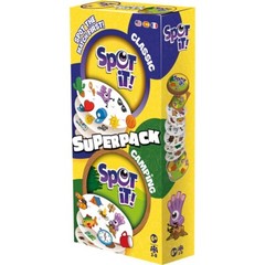 Spot It! Super Pack Classic & Camping Family Card Game Zygomatic Matching Party