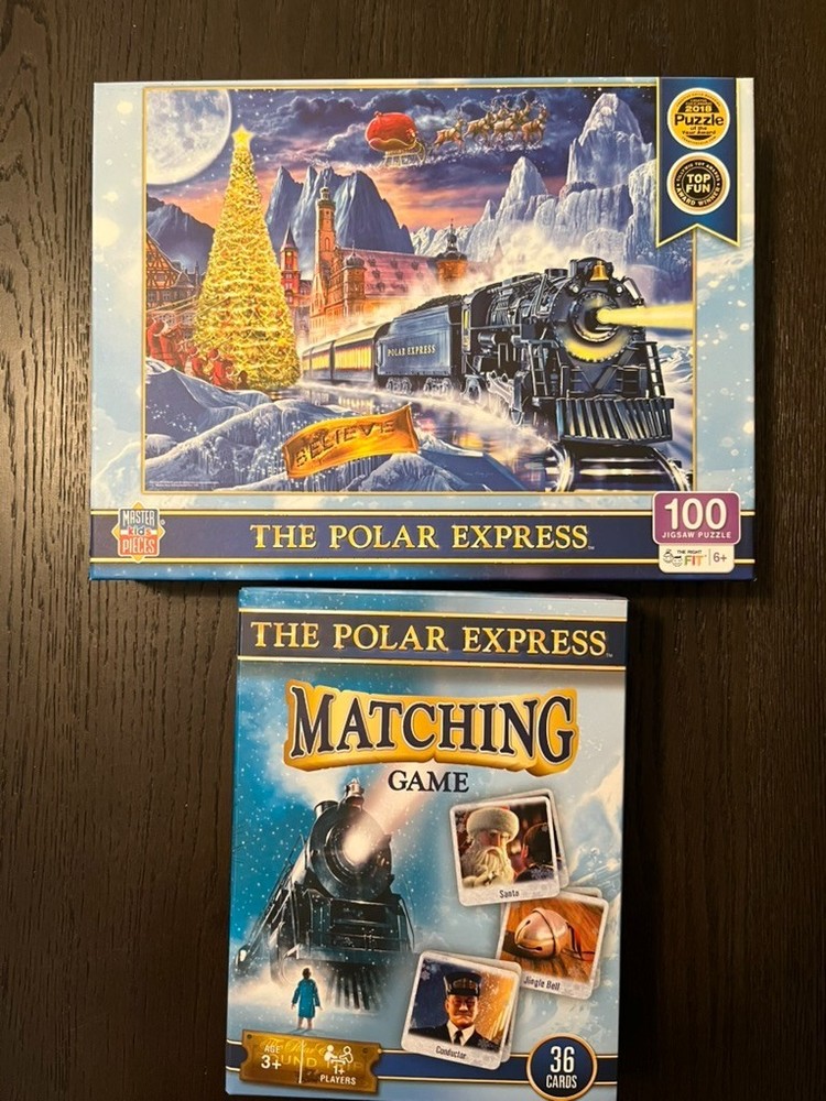 The Polar Express Matching Game by Masterpieces and 100 pc Jigsaw Puzzle