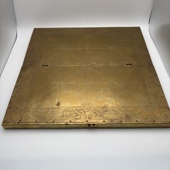 Bagh Chal Tigers & Goats Board Game – Nepal – Handmade Brass Folding Board only