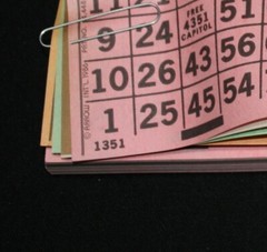 BINGO PAPER Cards Sheets 3 on 4 Pink Solid Horizontal – 50 pack