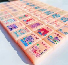 2026 Pink American Mahjong Game Set, 160 Paris Mah Jong Tiles ,