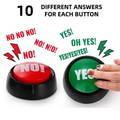 Cididu Set of 4 Yes No Button with Sound, Game Answer Button for Trivia Games…