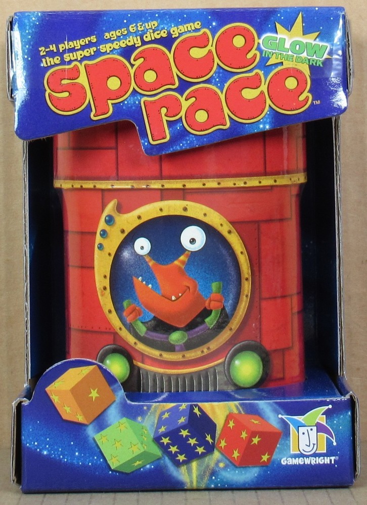 Space Race Glow-in-the-Dark Dice Game 2-4 Players, Ages 6+ by GameWright 2004