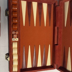 1973 Pacific Game Co Backgammon-Red & Butterscotch 1” Chips Vintage Retro