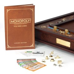 Monopoly Luxury Wooden Edition with Wood Game Board New Premium Collectible