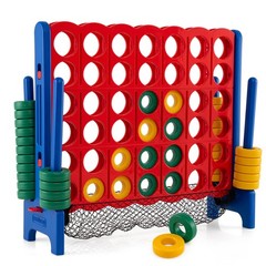 4-to-Score Giant Game Set 4-in-a-Row Connect Game W/Net Storage for Kids & Adult