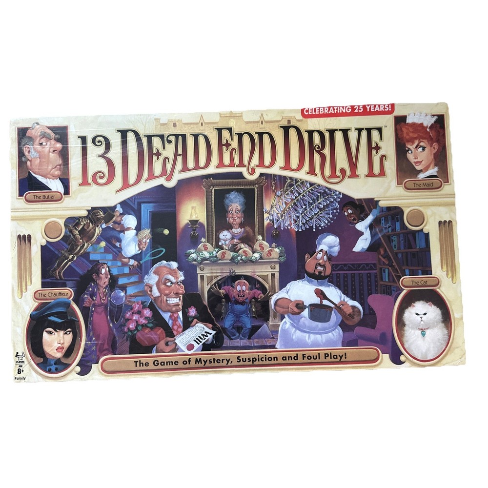 13 Dead End Drive Board Game 25th anniversary by WInning Moves games-New Sealed