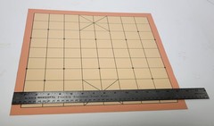 RED/BLUE KOREAN CHESS – JANGGI – 장기 – TRADITIONAL GAME – STURDY VINYL MAT (L14)