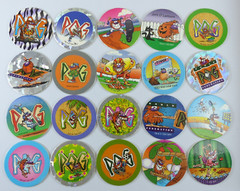 Lot of 20 POGMAN Pogs from 1994 The World Pog Federation Authentic POG Brand WPF