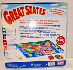 Game Zone Great States Geography Board Game 2017 Open Box Sealed Game Pieces