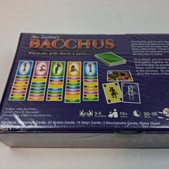 Bacchus card game by Alex Zucchini SEALED 3-5 players, ages 10+, 20-30 Minutes