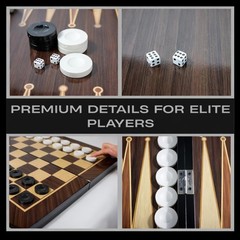 Turkish Walnut Handmade Backgammon Checkers Set 19 Inch Premium Quality