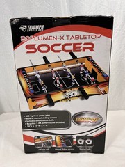 Triumph Sports 20” Lumen-X Tabletop LED Soccer Foosball Set – Open Box
