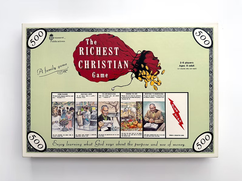 THE RICHEST CHRISTIAN Board Game, 1986 Family, Money, Education, Generosity
