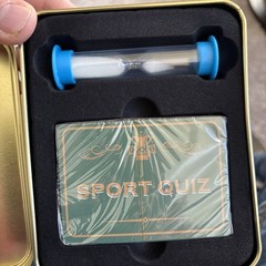 SPORT QUIZ 100 QUESTIONS SET IN TIN CONTAINS 50 CARDS 100 TRIVIA QUESTIONS