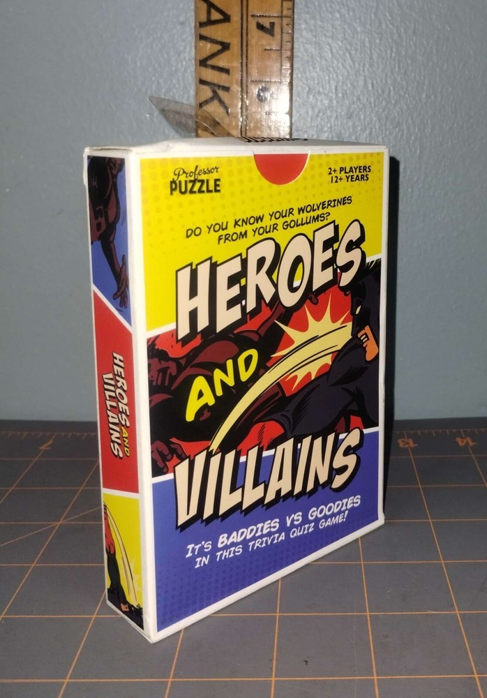 Professor Puzzle-Heroes and Villains Trivia Quiz Game 6057 – New Sealed