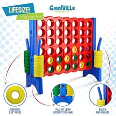 GIANTVILLE GIANT 4 IN A ROW CONNECT GAME 2024 VERSION RED/BLUE