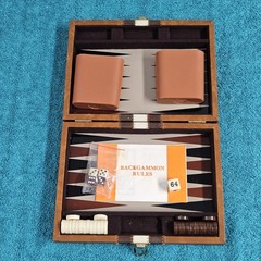 Vintage Magnetic Backgammon Travel Board Game Set Made in Taiwan Complete