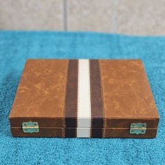 Vintage Magnetic Backgammon Travel Board Game Set Made in Taiwan Complete