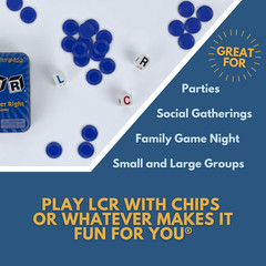 ® Left Center Right™ Dice Game – Blue Tin
