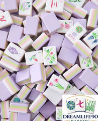 PASTEL PURPLE 4 Layer Acrylic Mahjong Tiles American Set 160 Tiles US SELLER!